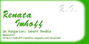 renata imhoff business card